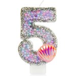 Ershi - bougies en forme de sirène pour filles - numéro 5 - paillettes roses et violettes - décorations ... Ershi - bougies en forme de sirène pour filles - numéro 5 - paillettes roses et violettes - décorations ...