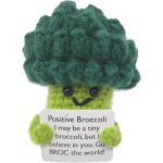 Ershi - brocoli positive, peluche personnalise mini motivantes tricote brocolis kreative patate crochet ...