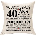 Ershi - cadeau pour 40 ans femme housse de coussin cadeau d'anniversaire pour homme de 40 ans vous et ...