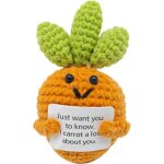 Ershi - carotte positive, peluche personnalise mini motivantes tricote carotte kreative patate positive ...