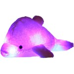 Ershi - changement de couleur 7 led eclaircir jouet de dauphin en peluche oreiller en peluche veilleuse ...