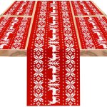 Ershi - chemin de table de nol sets de table lan rouge, deco table noel, chemin de table d'lan rouge ...