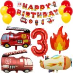 Ershi - dcoration d'anniversaire pour garon de 3 ans, pompier, camion de pompier, dcoration d'anniversaire ...