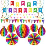 Ershi - décoration anniversaire kit, guirlande fête d'anniversaire déco accessoires, fanions, boules ... Ershi - décoration anniversaire kit, guirlande fête d'anniversaire déco accessoires, fanions, boules ...