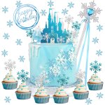 Ershi - dcoration d'anniversaire reine des neiges 4 ans - dcoration de gteau reine des neiges pour ...