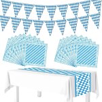 Ershi - dcoration bavaroise, dcoration oktoberfest, pack of 4 oktoberfest deko - set, 275x35 cm chemin ...