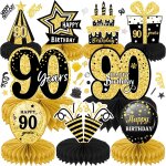 Ershi - décoration de table centre de table anniversaire 10pcs 90 ans centres de table en nid d'abeille ... Ershi - décoration de table centre de table anniversaire 10pcs 90 ans centres de table en nid d'abeille ...
