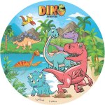 Ershi - dekora, dinosaure, disque d'azyme comestible, dcoration pour gteaux d'anniversaire d'enfants, ...