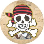 Ershi - dekora, disque azyme comestible pirates, dcoration pour gteau d'anniversaire enfant, motif ...