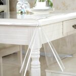Ershi - film de protection de table transparent - 100 x 180 cm - protection de table pour l'extérieur ... Ershi - film de protection de table transparent - 100 x 180 cm - protection de table pour l'extérieur ...