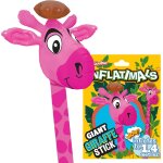 Ershi - - girafe rose de deluxebase. ballon gonflable gant en forme d'animal mignon. jouet cadeau pour ...