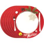 Ershi - helena lot de 6 sets de table de 38 cm de diamtre - lavables - pour salle  manger, cuisine, ...
