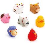 Ershi - ludi - aspergeurs de bain pour bb - 7 animaux de la ferme flottants - jouets colors + fonction ...
