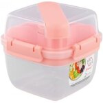Ershi - lunch box, boite repas en plastique, 1400 ml bote a djeuner, avec compartiments, sans bpa, ...