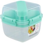 Ershi - lunch box, boite repas en plastique, 1400 ml bote a djeuner, avec compartiments, sans bpa, ...