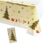 Ershi - nappe de nol anti - taches blanc nappes impermable avec arbre de nol rectangle 137 * 274cm ...