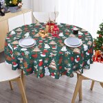 Ershi - nappe de nol impermable - motif bonhomme de neige - moderne - pour cuisine, salon, fte, buffet, ...
