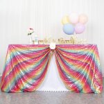 Ershi - nappe de paillettes 50 x72  arc - en - ciel nappe de mariage nappes paillettes arc - en - ciel ...