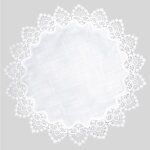 Ershi - nappe ronde en polyester avec bordure en dentelle pour salle  manger, cuisine (85 x 85 cm)[2612] ...