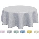Ershi - nappe toile cire pvc ronde 160 cm gris clair[4250]