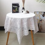 Ershi - nappes vintage carres en dentelle au crochet pour dcoration de table de mariage, maison et ...