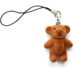 Ershi - ours en peluche bear aspect velours pendentif pour tlphone mobile ours brun du pendentif bijoux ...