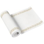 Ershi - paw - chemin de table - airlaid (40 cm x 24 m) i dcoration de table pour communion, confirmation, ...