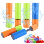 Ershi - pistolets a eau enfant, 6 x 15 cm jeu plage piscine jouet pistolet a eau + 200 ballons a eau ...