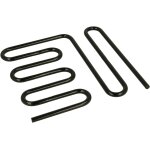 Ershi - radiator dessous de plat mtallique noir 16 x 16 x 1 cm[942]