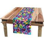 Ershi - rtro chemin de table, thme activisme paix, rectangulaire dcoratif pour salle  manger, 40 ...