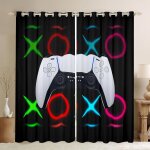 Ershi - rideaux pour jeux vidéo, rideaux de jeu vidéo, pour garçons et adolescents, pour chambre a coucher, ... Ershi - rideaux pour jeux vidéo, rideaux de jeu vidéo, pour garçons et adolescents, pour chambre a coucher, ...