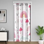 Ershi - rideau de porte arc - en - ciel boho 106x203 cm, occultant lapin mignon pour chambre d'enfants, ... Ershi - rideau de porte arc - en - ciel boho 106x203 cm, occultant lapin mignon pour chambre d'enfants, ...