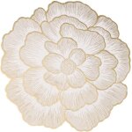 Ershi - set de 5 tapis de table flowers en pvc, rsistants  la chaleur et antidrapants, isolation thermique ...