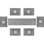Ershi - sets de table lot de 6 anti - glissant en pvc napperon lavables(45x30cm) napperons pour cuisine, ...