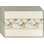 Ershi - sets de table en cuir pu lot de 4 sets de table imperméables napperons floral vert tapis de table ... Ershi - sets de table en cuir pu lot de 4 sets de table imperméables napperons floral vert tapis de table ...
