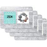 Ershi - set de table imprim zen, napperon pour salle  manger, tapis de table  manger, rectangulaire, ...