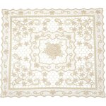 Ershi - set de table rtro en dentelle 15 x 15 pouces, carr, brod, napperons au crochet franais, dessous ...