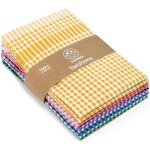 Ershi - torchon cuisine (set de 5) 100% coton oeko tex 180 gsm - 47x67 cm - torchon  carreaux design ...