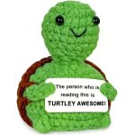 Ershi - tortue peluche positive, cadeau drole, cadeau femme original, peluche personnalise, poupe humour ...