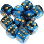 Eryi - 10 ds colors a 6 faces, ds de jeu en acrylique bleu noir, ensemble de ds polydriques de 16 ...