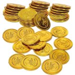 Eryi - 100 pices d'or de trsor pirate - jouets pour fte d'anniversaire d'enfants - argent de jeu