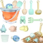 Eryi - 11 pices jouet de plage enfant, seau plage pliant, jeux de plage enfant, kit de jouet plage enfa, ...