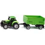 Eryi - 1606, tracteur deutz - fahr avec fortuna a 2 essieux, tracteur jouet, mtal, plastique, vert, ...