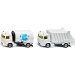Eryi - 1687, lot de vhicules municipaux: balayeuse et camion poubelle faun, voitures - jouets, mtal ...