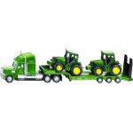 Eryi - 1837 u2013 camion remorque surbaiss avec 2 tracteurs john deere, 1:87, mtal / plastique, vert, ...