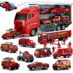 Eryi - 19 en 1 camion de pompier avec modle pompier, camion de pompiers de secours d'urgence comme un ...