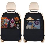 Eryi - 2 pice organiseur siege enfant, universel protections de siges arrire voiture avec 2 poches ...