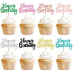 Eryi - 32pcs happy birthday cupcake topcap happy birthday cupcake ptisserie slectionne dcorations ...