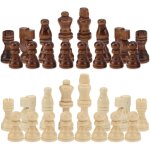 Eryi - 32pcs pices d'checs en bois, pices d'checs portables coffret de jeux de socit pices d'checs ...