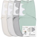 Eryi - lot de 4 gigoteuses rglables en coton bio pour bb de 0 a 3 mois, accessoires essentiels pour ...